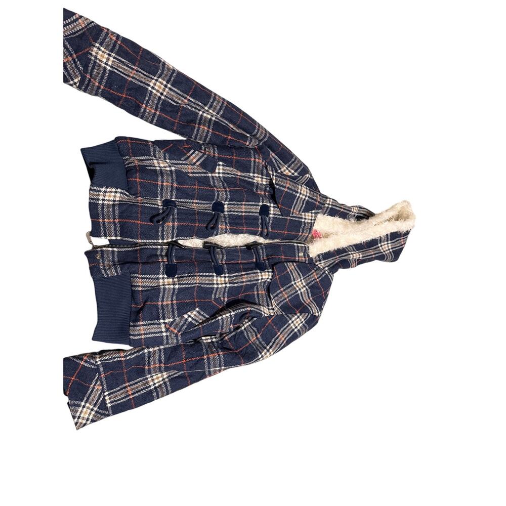 Juicy Couture Plaid Toggle Coat Jacket Y2K